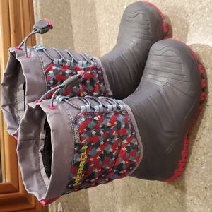 Merrell Girl's Snow Quest Lite Boots, Grey/Print